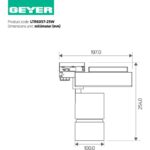 Φωτιστικό ράγας LED 30W 2700K 2100lm 25° λευκό - Image 2