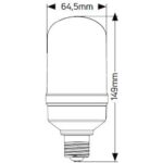 Λάμπα LED Tubular 15W E27 6500K 1600lm Pf>0.9 IP65 - Image 2