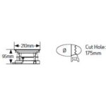 Φωτιστικό LED δαπέδου 18W 3000K 1000lm IP68 Φ175mm - Image 2