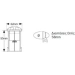 Φωτιστικό LED δαπέδου 2W 3000K 60lm IP68 Φ58mm - Image 2