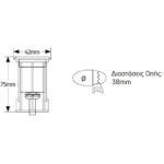 Φωτιστικό LED δαπέδου 1W 3000K 60lm IP68 Φ38mm - Image 2