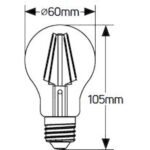 Λάμπα LED Vintage A60 6W E27 2000K 500lm dim - Image 2