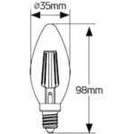 Λάμπα LED Vintage C35 4W E14 2000Κ 350lm - Image 3