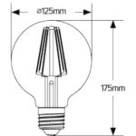 Λάμπα LED Vintage G125 4W E27 2000K 550lm - Image 3