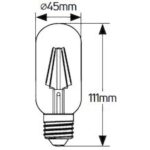 Λάμπα LED Vintage T45 4W E27 2000K 500lm dim - Image 2
