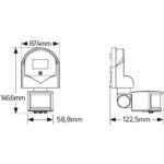 Επίτοιχος ανιχνευτής κίνησης IR 180° 5-12m IP44 - Image 2