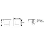 Απλίκα LED  3W 3000K 180lm 105x105 IP65 - Image 2