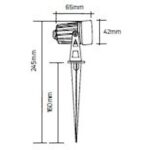 Φωτιστικό LED κήπου με καρφί 5W μπλε IP68 - Image 2