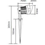 Φωτιστικό LED κήπου με καρφί 5W 4000K 300lm IP65 - Image 2