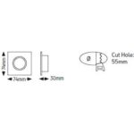 Τετράγωνο spot GU10 μαύρο matt - Image 2