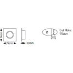 Τετράγωνο spot GU10 χρυσό - Image 2