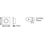 Τετράγωνο spot GU10 nikel matt - Image 2