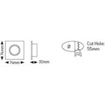 Τετράγωνο spot GU10 λευκό - Image 3