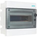 Πίνακας χωνευτός Άθως 1x12M διάφανη πόρτα IP40