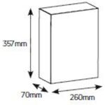Πίνακας χωνευτός Άθως 2x12M διάφανη πόρτα IP40 - Image 2