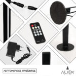 GloboStar® ALIEN-DIVA-BLACK-50-6 ALIEN Design DIVA Μοντέρνο Minimal Nordic Μεταλλικό Φωτιστικό Επιτραπέζιο - Πορτατίφ - Λαμπατέρ Μαύρο LED 8W 800lm με Ασύρματο Χειριστήριο RF & Dimmer IP20 Μπλε Μ3 x Π1.6 x Υ50cm - Image 6