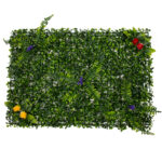 GLOBOSTAR® BOXWOOD 78409 Τεχνητό Πάνελ Φυλλωσιάς Κάθετος Κήπος Πυξάρι/Φτέρη/Περεσκία - Πράσινο - Μ60 x Π7 x Υ40cm - Image 2