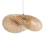 GLOBOSTAR® MEXICO 00719 Boho Κρεμαστό Φωτιστικό Οροφής με Ντουί 1 x E27 AC 220-240V IP20 - Μπεζ - Μ65 x Π46 x Υ30cm