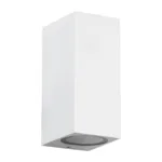 kelvo® BURANO KLV-101-0023 Φωτιστικό Τοίχου / Απλίκα για 2 Λάμπες MR16 με Ντουί GU10 AC 220-240V Αδιάβροχο IP65 - Λευκό Ματ - Μ8 x Π8 x Υ15cm - Image 3