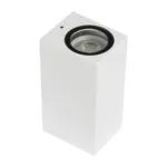 kelvo® BURANO KLV-101-0023 Φωτιστικό Τοίχου / Απλίκα για 2 Λάμπες MR16 με Ντουί GU10 AC 220-240V Αδιάβροχο IP65 - Λευκό Ματ - Μ8 x Π8 x Υ15cm - Image 4