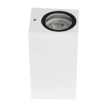 kelvo® BURANO KLV-101-0023 Φωτιστικό Τοίχου / Απλίκα για 2 Λάμπες MR16 με Ντουί GU10 AC 220-240V Αδιάβροχο IP65 - Λευκό Ματ - Μ8 x Π8 x Υ15cm - Image 5
