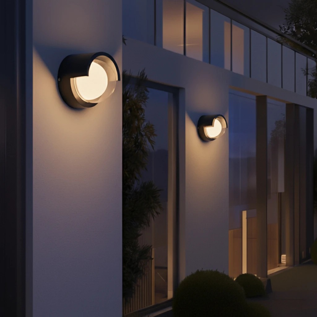 klv_101_0250_1 kelvo® NEXA KLV-101-0252 Φωτιστικό Τοίχου / Απλίκα LED 6W 600lm 180° AC 220-240V Αδιάβροχο IP65 Θερμό Λευκό 2700K - Sanan SMD Chip & TÜV SÜD Driver - Μαύρο Ματ - Μ11 x Π9 x Υ11cm - 5 Χρόνια Εγγύηση - Image 1