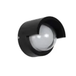 kelvo® NEXA KLV-101-0252 Φωτιστικό Τοίχου / Απλίκα LED 6W 600lm 180° AC 220-240V Αδιάβροχο IP65 Θερμό Λευκό 2700K - Sanan SMD Chip & TÜV SÜD Driver - Μαύρο Ματ - Μ11 x Π9 x Υ11cm - 5 Χρόνια Εγγύηση - Image 3