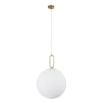 kelvo® BELLISSIMO KLV-101-0378 Κρεμαστό Φωτιστικό Οροφής για Λάμπα με Ντουί E27 AC 220-240V IP20 - Χρυσό Βούρτσας Πλατίνα & Λευκό - Μ40 x Π40 x Υ62cm - Image 3