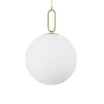 kelvo® BELLISSIMO KLV-101-0378 Κρεμαστό Φωτιστικό Οροφής για Λάμπα με Ντουί E27 AC 220-240V IP20 - Χρυσό Βούρτσας Πλατίνα & Λευκό - Μ40 x Π40 x Υ62cm - Image 4