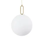 kelvo® BELLISSIMO KLV-101-0378 Κρεμαστό Φωτιστικό Οροφής για Λάμπα με Ντουί E27 AC 220-240V IP20 - Χρυσό Βούρτσας Πλατίνα & Λευκό - Μ40 x Π40 x Υ62cm - Image 5