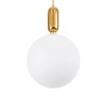 kelvo® ESTETICO KLV-101-0383 Κρεμαστό Φωτιστικό Οροφής για Λάμπα με Ντουί E27 AC 220-240V IP20 - Χρυσό Βούρτσας Πλατίνα & Λευκό - Μ30 x Π30 x Υ48cm - Image 5