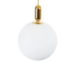 kelvo® ESTETICO KLV-101-0384 Κρεμαστό Φωτιστικό Οροφής για Λάμπα με Ντουί E27 AC 220-240V IP20 - Χρυσό Βούρτσας Πλατίνα & Λευκό - Μ40 x Π40 x Υ58cm - Image 6