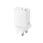 XO L163 PD30W QC Φορτιστής UK Γρήγορης Φόρτισης 18W USB-A & Type-C