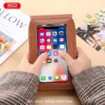 XO CB18 Τσάντα Χιαστί για Smartphones Καφέ - Image 5