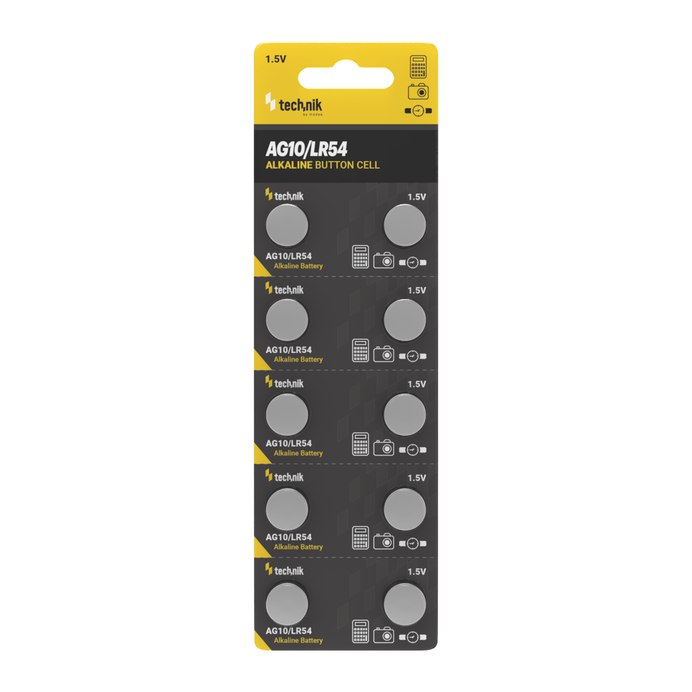 media-1736177204669 Technik Αλκαλικές Μπαταρίες Κουμπιά Platinum AG10 / LR54 / 189 / 389 1.5V B10 - Image 1