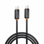 XO NB-Q302B Καλώδιο Φόρτισης & Μεταφοράς Δεδομένων Type-C σε Type-C 60W Μαύρο 1m