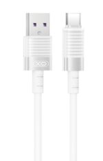 XO NB282 Καλώδιο Γρήγορης Φόρτισης Σιλικόνης 6A Type-C λευκό