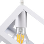 GLOBOSTAR® CUBE 00802 Μοντέρνο Κρεμαστό Φωτιστικό Οροφής με Ντουί 1 x E27 AC 220-240V IP20 - Λευκό - Μ25 x Π25 x Υ25cm - Image 6