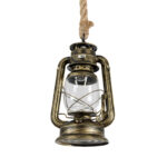 GLOBOSTAR® BARBAROSSA 01705 Vintage Κρεμαστό Φωτιστικό Οροφής με Ντουί 1 x E27 AC 220-240V IP20 - Μπρούτζινο - Μ18 x Π18 x Υ28cm - Image 5