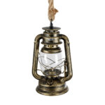 GLOBOSTAR® BARBAROSSA 01705 Vintage Κρεμαστό Φωτιστικό Οροφής με Ντουί 1 x E27 AC 220-240V IP20 - Μπρούτζινο - Μ18 x Π18 x Υ28cm - Image 6