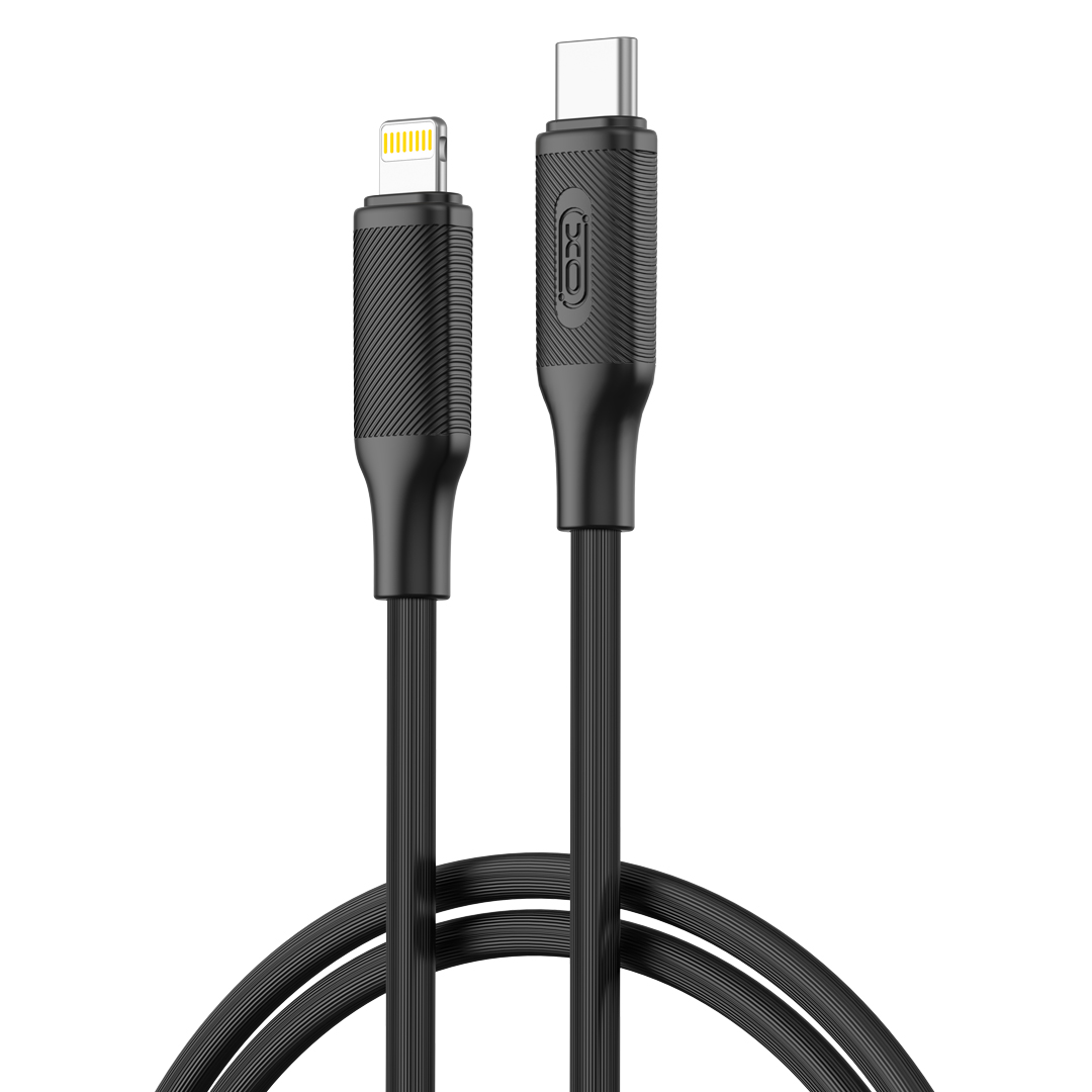 02_6__1_1 XO NB-Q265A PD 27W Type-C σε Lightning Μινιμαλιστικό Καλώδιο (Μαύρο) - Image 1