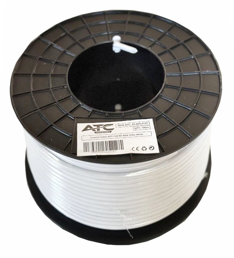 03_atc-720_1_ ATC Στροφείο RF ATC-720 RG6 100m Λευκό - Image 1