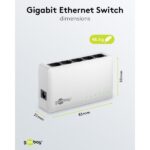 Goobay Gigabit Ethernet Switch 5 Θυρών 64563 Λευκό - Image 12