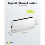 Goobay Gigabit Ethernet Switch 8 Θυρών 64564 Λευκό - Image 12