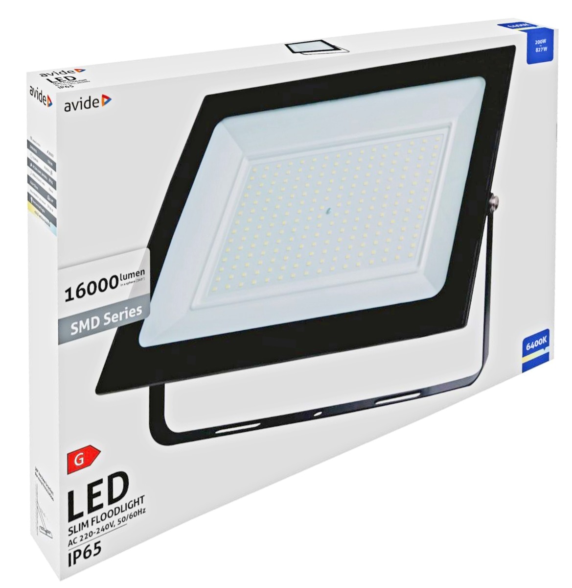 200w_box Avide LED Προβολέας Slim SMD 200W Ψυχρό 6400K Value - Image 1