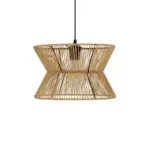 GLOBOSTAR® UPCONE 205-0055 Boho Κρεμαστό Φωτιστικό Οροφής με Ντουί 1 x E27 AC 220-240V IP20 - Μπεζ - M30 x Π30 x Υ21cm - Image 5