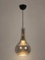 GLOBOSTAR® ΤΟΝΕ 206-0044 Μοντέρνο Κρεμαστό Φωτιστικό Οροφής με Ντουί 1 x E27 AC 220-240V IP20 - Διάφανο  - Μ20 x Π20 x Υ36cm - Image 3