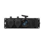 Redpoint 13166 ΠΟΛΥΠΡΙΖΟ ΣΤΕΓΑΝΟ ΧΩΡΙΣ ΚΑΛΩΔΙΟ 3 ΘΕΣΕΩΝ IP44 ΜΑΥΡΟ ORNO - Image 9