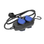 Redpoint 13160 ΠΟΛΥΠΡΙΖΟ ΣΥΝΕΡΓΕΙΟΥ ΣΤΕΓΑΝΟ 4 ΘΕΣΕΩΝ ΜΕ ΓΑΝΤΖΟ + 5 ΜΕΤ ΚΑΛΩΔΙΟ H05RR-F 3G1.5 ΜΑΥΡΟ IP44 ORNO - Image 2