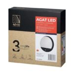 Redpoint 6112R AGAT ΦΩΤΙΣΤΙΚΟ LED ΕΞΩΤΕΡΙΚΟ ΣΤΡΟΓΓΥΛΟ+ΑΝΙΧΝ.ΚΙΝΗΣΗΣ&ΦΩΤΟΣ Φ210/49 ΜΑΥΡΟ 15W 4000K IP54 ORNO - Image 2
